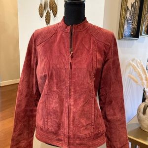 Ruff Hewn Fun wine suede jacket